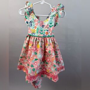 Wildflowers 2T Girls Floral Fairy Dress Ruffle Strap Spring Easter Party Dress